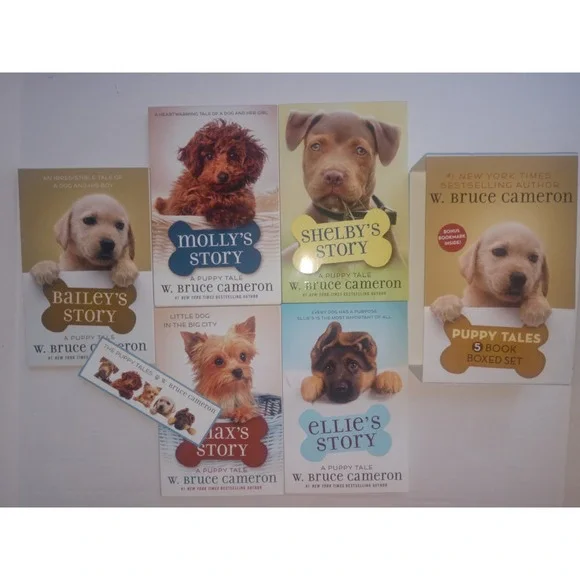 Puppy Tales W Bruce Cameron 5 Book Box Set Ellie Bailey Shelby Molly Max Story‎ - Picture 8 of 8